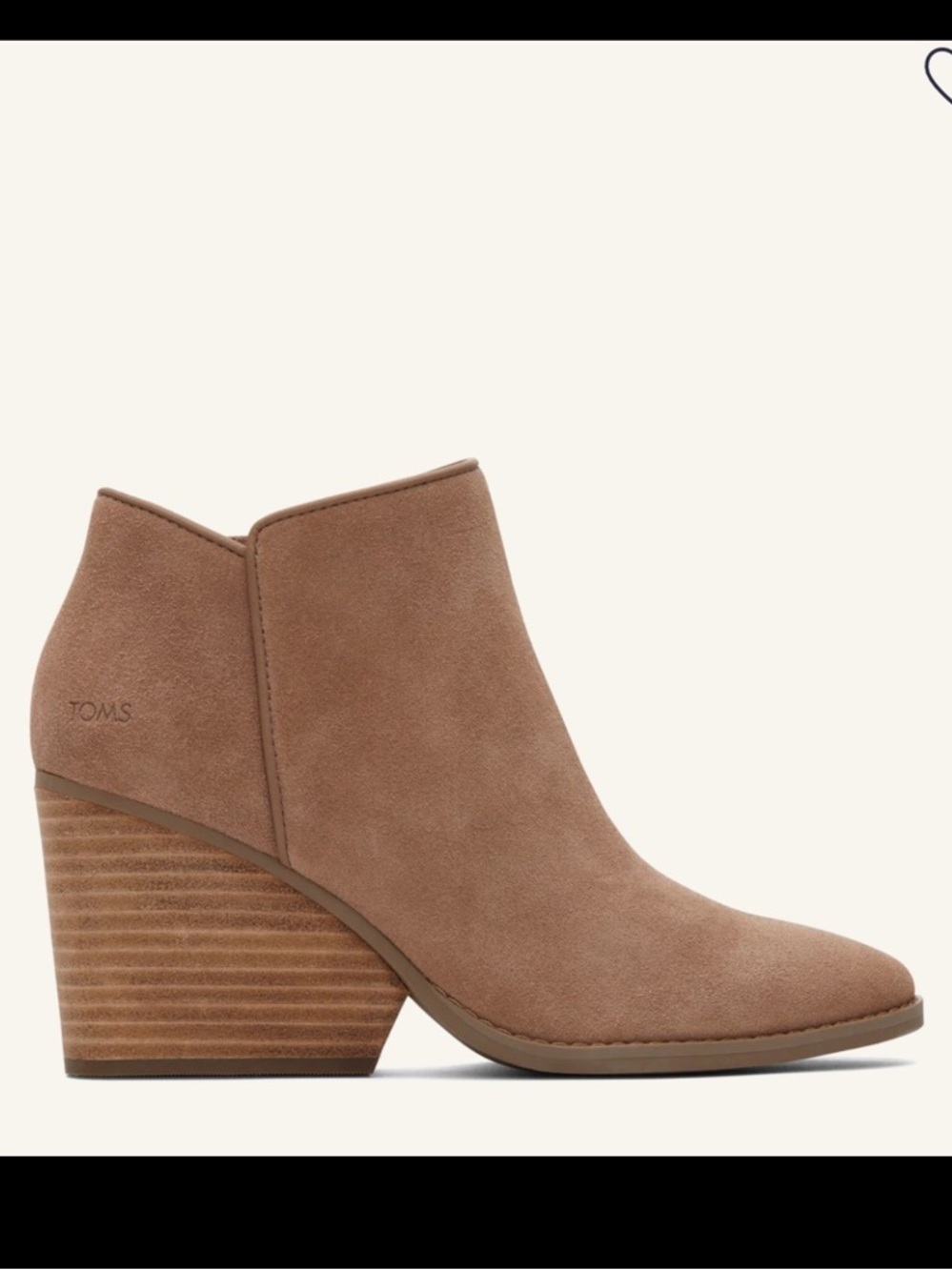 Toms Hadley Fawn Suede Heeled Boot